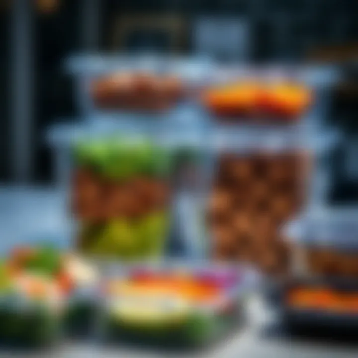 Balanced Meal Prep Meal prep containers with balanced portions