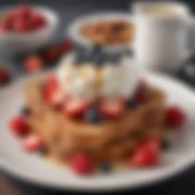 Various toppings and sides to complement French toast, such as berries and whipped cream