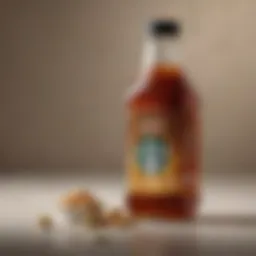 Starbucks pistachio syrup bottle showcasing its elegant design