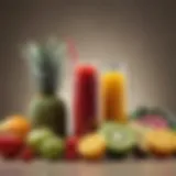 Vibrant assortment of fresh fruits and vegetables for juicing