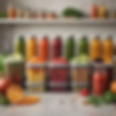 Meal Prep for a Successful Juice Cleanse Healthy meal prep with juices and snacks