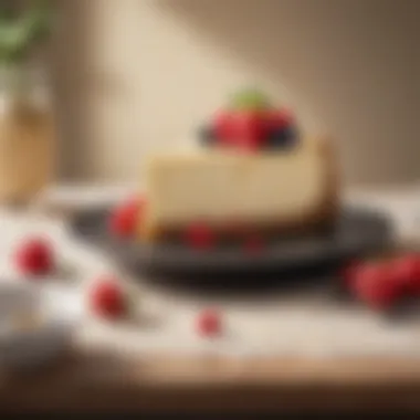 Delicious cheesecake beautifully presented in a springform pan
