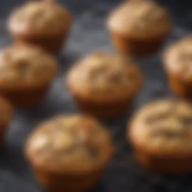 Freshly Baked Banana Nut Muffins Freshly baked banana nut muffins cooling on a wire rack