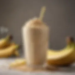 Nutrient-rich banana protein shake in a glass