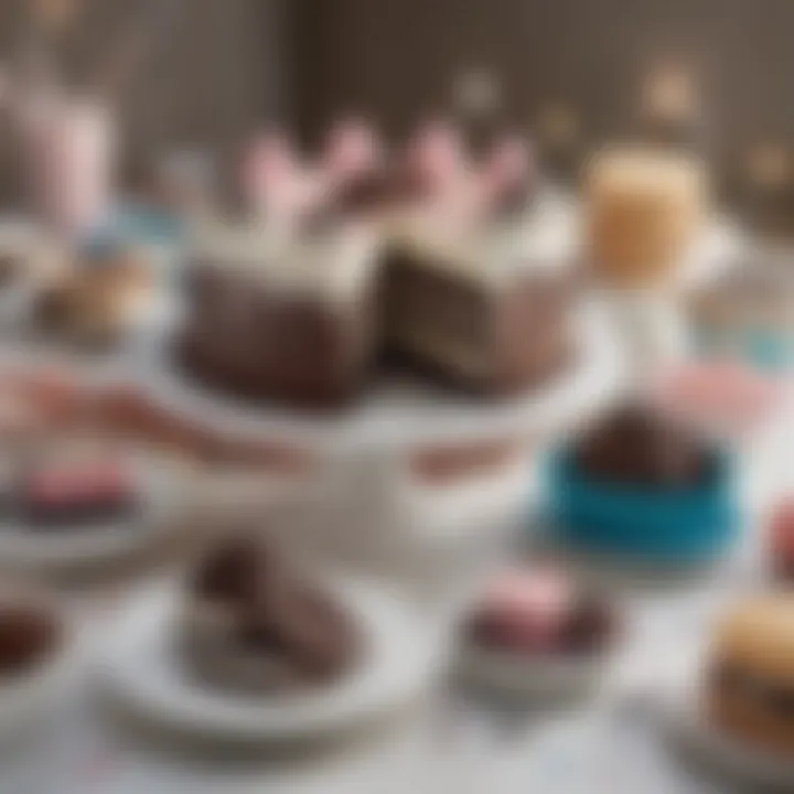 A festive gathering with friends enjoying slices of Baskin Robbins Oreo Cake.