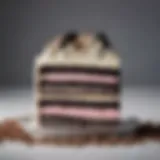 A beautifully layered slice of Baskin Robbins Oreo Cake showcasing its rich texture and creaminess.