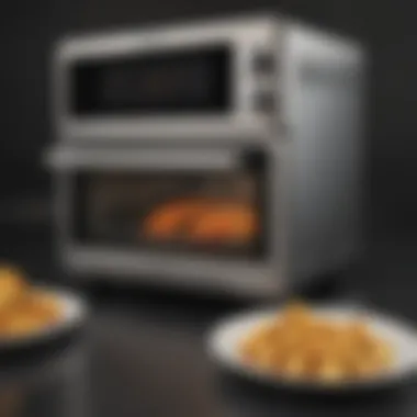 A showcase of air fryer oven features and controls