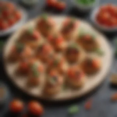 Assorted Bruschetta Delights Elegant platter of assorted bruschetta with vibrant toppings