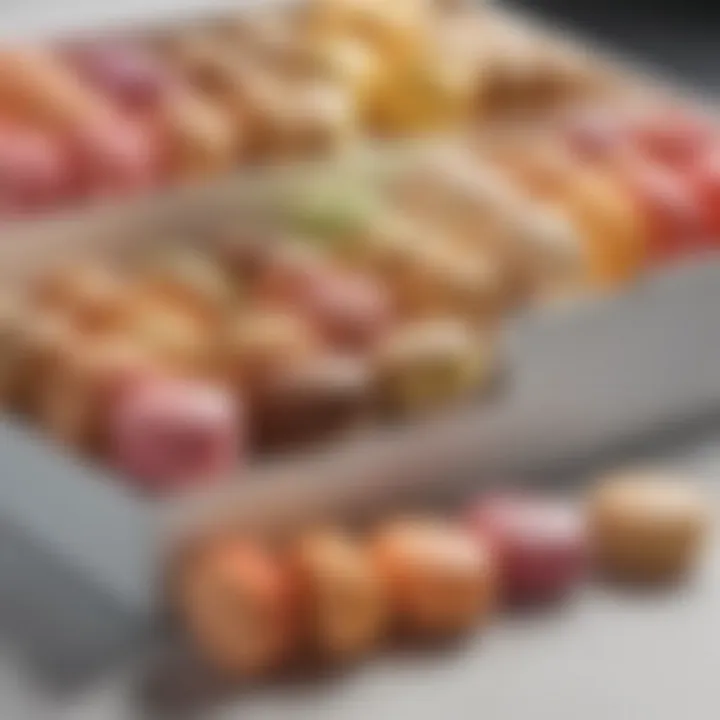 Elegant packaging of macarons from a renowned bakery