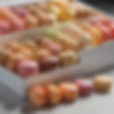 Luxury in Every Box: Macarons from Top Bakeries Elegant packaging of macarons from a renowned bakery