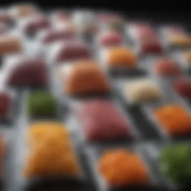 Variety of Vacuum Sealed Proteins for Storage Selection of vacuum sealed proteins ready for storage