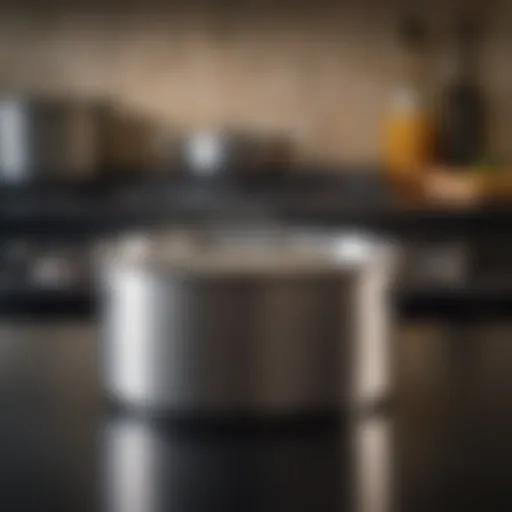 Elegant stainless steel pot suitable for smooth top stoves