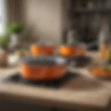 Modern Ceramic-Coated Cookware Modern ceramic-coated cookware designed for efficiency