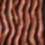 Close-up view of Beyond Meat bacon strips showcasing texture and color