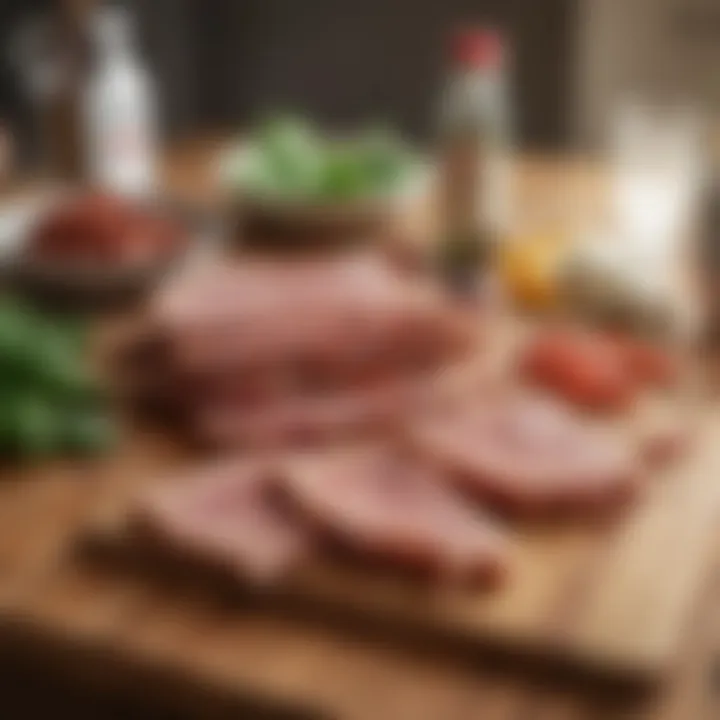 Ingredients used in Beyond Meat bacon substitute highlighted on a wooden countertop