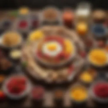 A Colorful Array of Energizing Breakfast Foods Nutritious breakfast spread