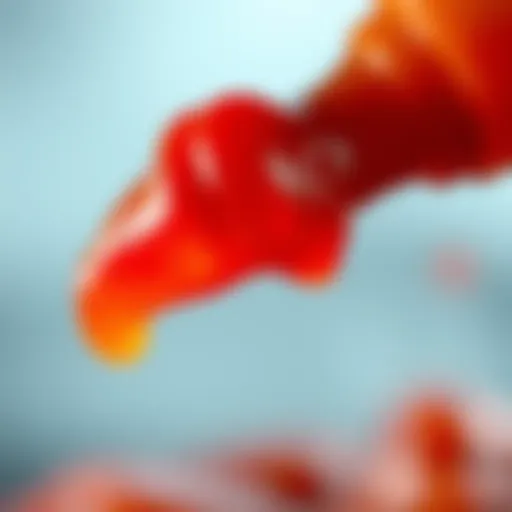 A close-up of a fiery sauce with vibrant colors representing different heat levels