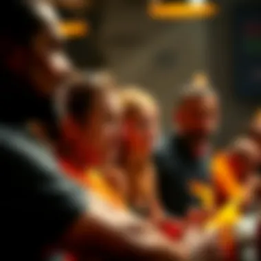 A group of participants engaged in the Heat Challenge, showcasing determination on their faces