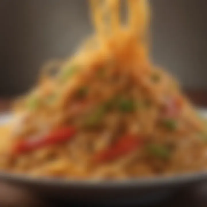 An online shopping platform showcasing lo mein noodle options