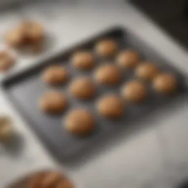 Maintenance tools and tips beside the Calphalon Baking Sheet Set demonstrating care practices