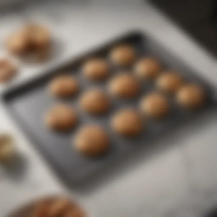 Maintenance tools and tips beside the Calphalon Baking Sheet Set demonstrating care practices