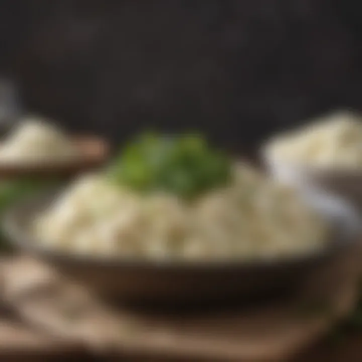 Cauliflower mash as a low-carb alternative