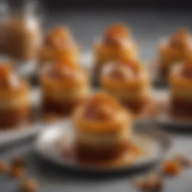 A variety of caramel pudding variations displayed