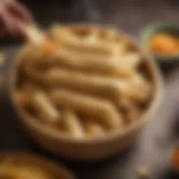 Traditional tamale steamer basket made of bamboo