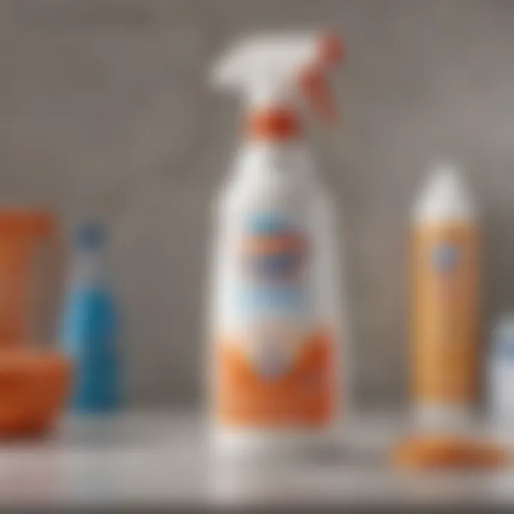 Safety information and usage instructions on Clorox spray packaging