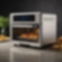 Combination air fryer toaster oven showcasing its sleek design