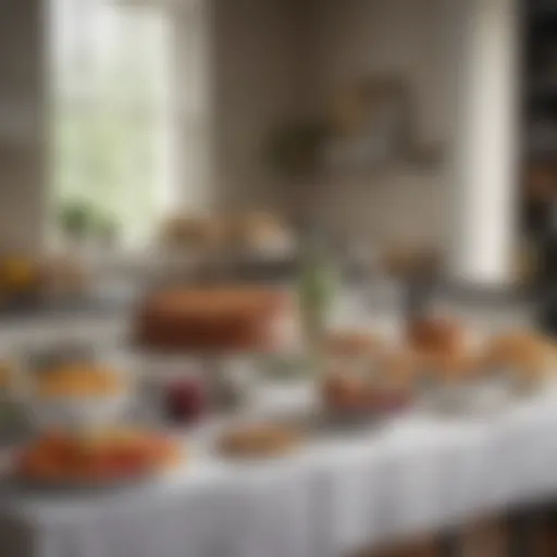 Elegant wedding registry setup featuring home goods