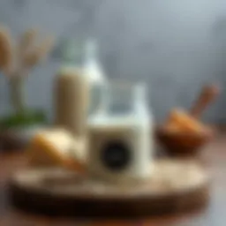 Ingredients for oat milk preparation