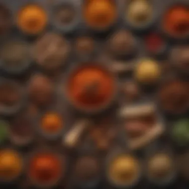 Vibrant Indian Spices A vibrant assortment of Indian spices used in traditional dishes