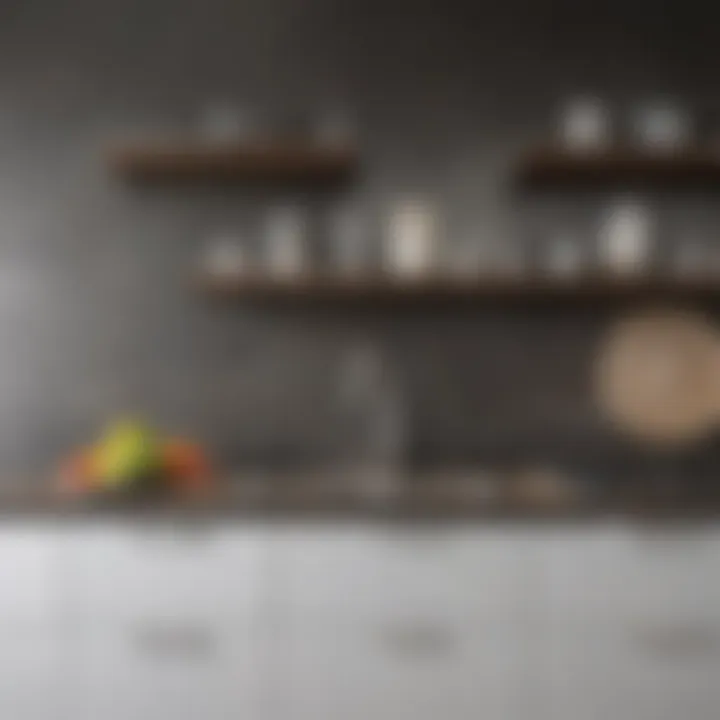 Modern adhesive wallpaper applied to cabinet interiors