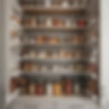 Organized Custom Shelving Organized kitchen cabinet with custom shelving