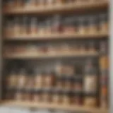 A neatly arranged pantry with labeled containers