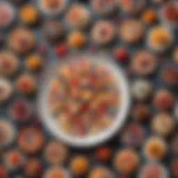 A beautifully arranged plate of assorted diabetic desserts featuring vibrant colors and textures.