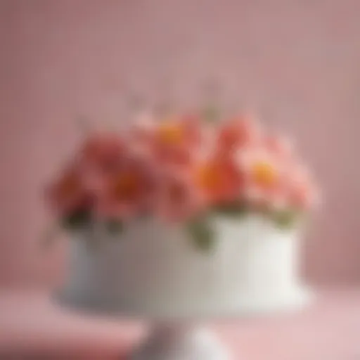 Delicate fondant flower arrangement showcasing intricate petal designs