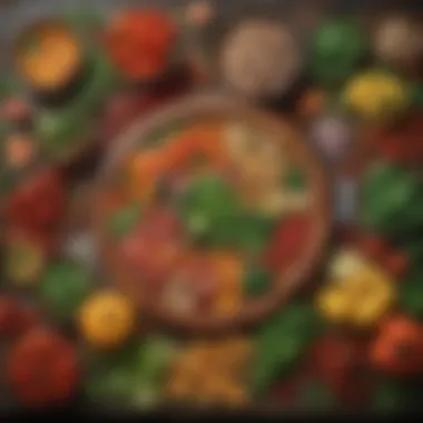 A Bounty of Fresh Ingredients Vibrant and colorful array of fresh ingredients ready for a lunch creation.