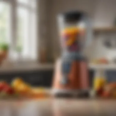Blender Full of Nutritional Goodness A blender filled with colorful energy-boosting ingredients