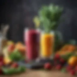 Vibrant array of fresh fruits and greens for smoothie preparation