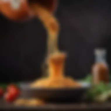 Aromatic Sauce for Spaghetti A rich, aromatic sauce simmering in a pot