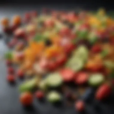 Fresh Ingredients for a Nutritional Powerhouse A vibrant array of fresh fruits and vegetables ready for blending