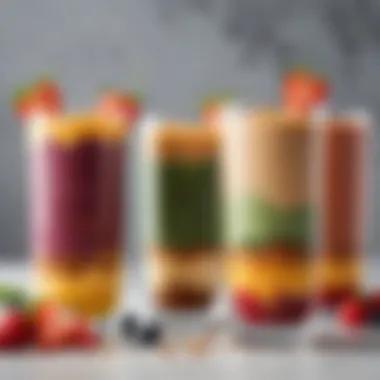 Aesthetic Appeal of Layered Smoothies A beautifully layered protein smoothie in a glass