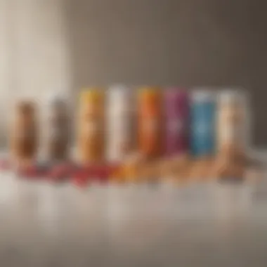 Exploring Diverse Protein Options Different protein powders displayed with natural ingredients