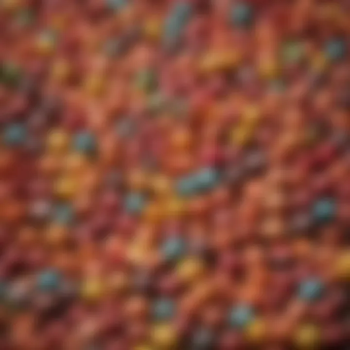 Colorful assortment of candies arranged beautifully for guests
