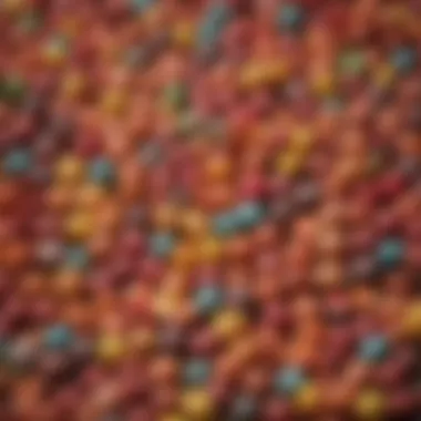 Colorful Candy Assortment for Guest Enjoyment Colorful assortment of candies arranged beautifully for guests