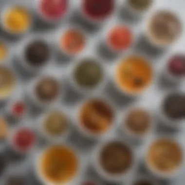 Diverse Selection of Loose Leaf Teas A vibrant assortment of loose leaf teas showcasing diverse colours and textures.