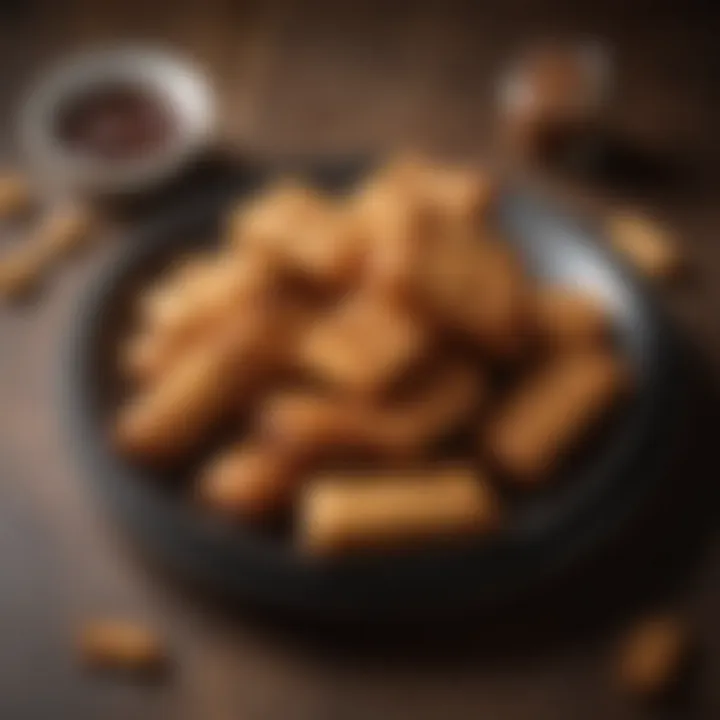 Creative variations of Fried Snickers on a plate