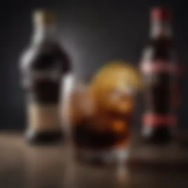 Classic Rum and Coke in a stylish glass